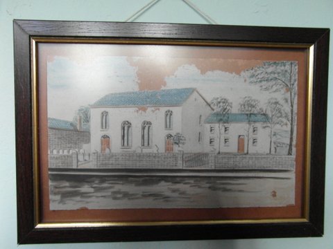 Painting of the schoolroom and chapel house